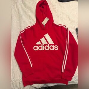 Adidas Bold Red Sweatshirt with White Accents